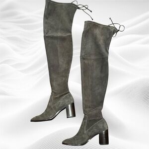 Frye Charcoal Suede Over-the-Knee Boots